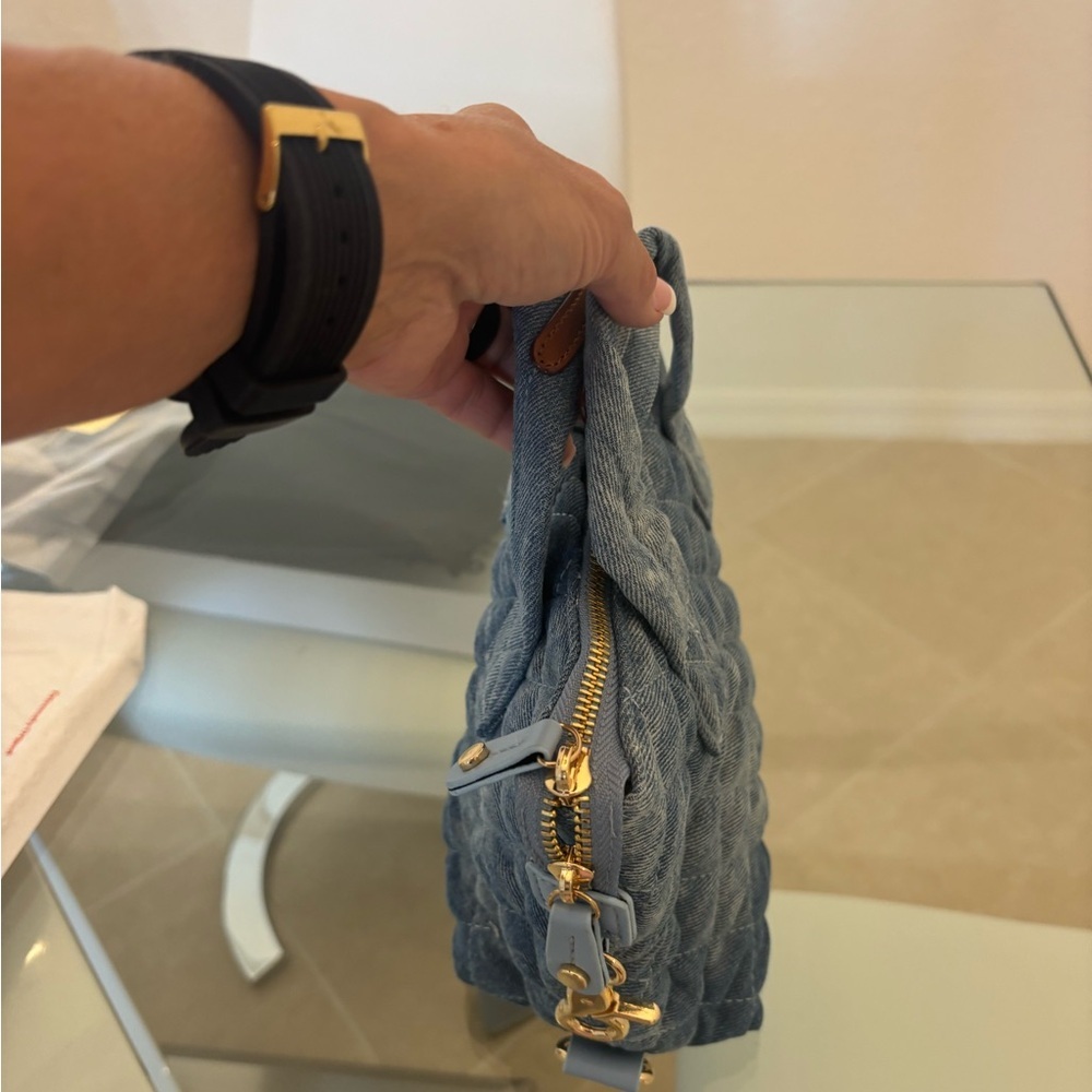 Quilted Denim Handbag Small - Picture 3 of 7